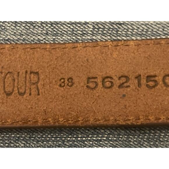 PGA‎ Tour Men's Brown Leather Belt Sz 38 Silver Golf Logo B21 - Picture 6 of 7